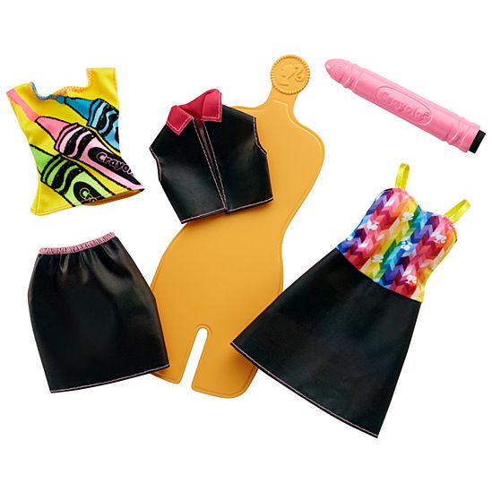 U-Barbie Crayola Rainbow Design Fashion Set