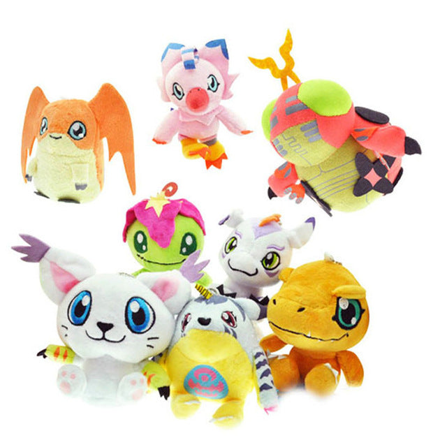 I-Cute 12CM Digimon Toys Adventure Agumon Patamon Funny Stuffed Gabumon For Kids Dolls