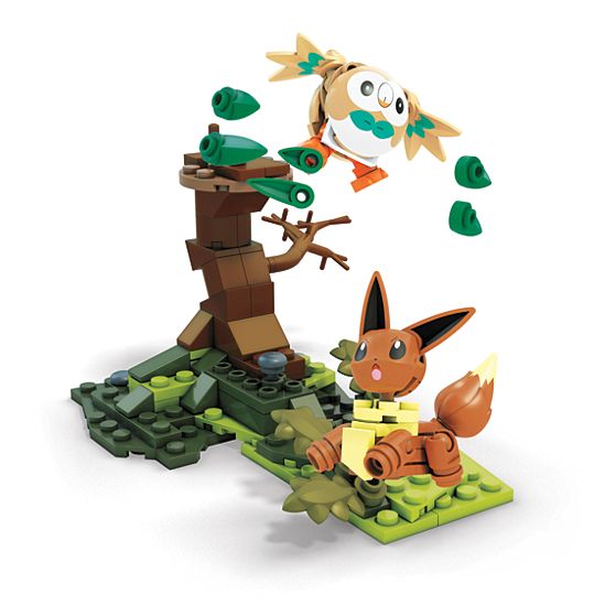 Pokemon Mega Costrutto Rowlet vs. Eevee