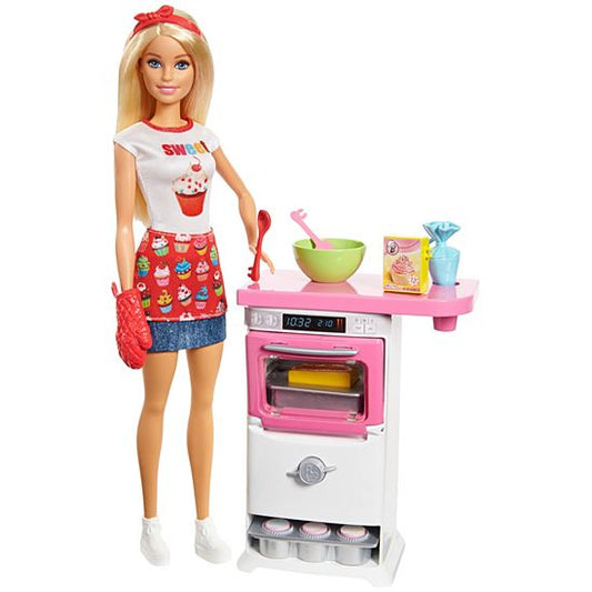 Barbie Bakery Chef Doll and Playset (poupée et ensemble de jeu)